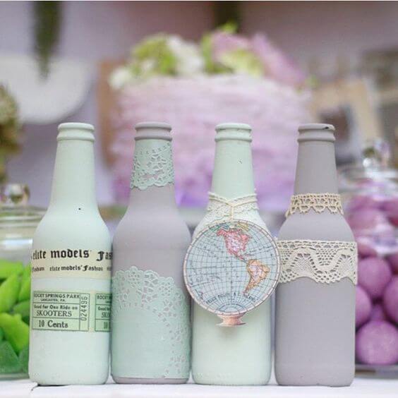 Botellas chalk paint.