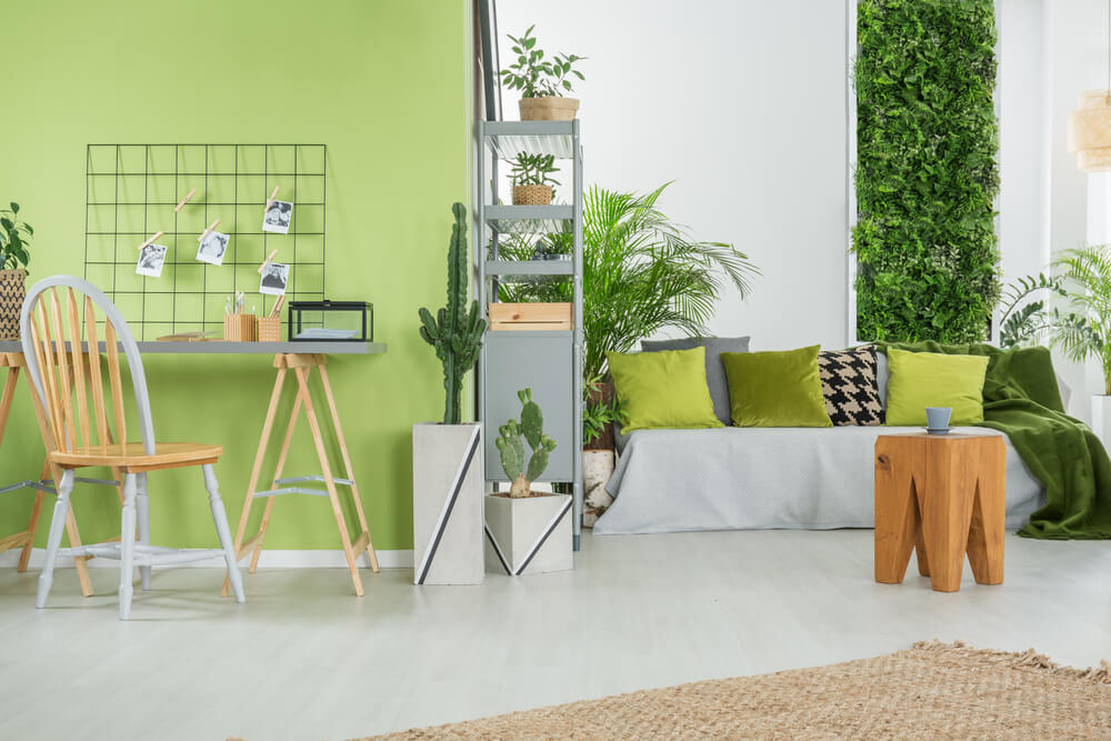 Decoración en verde.