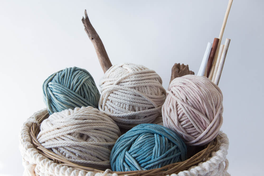 Decorar con fibras naturales.