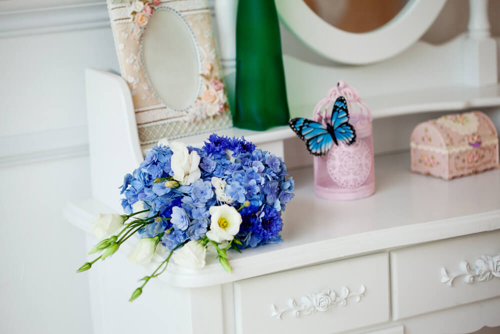 Figura de una mariposa azul.