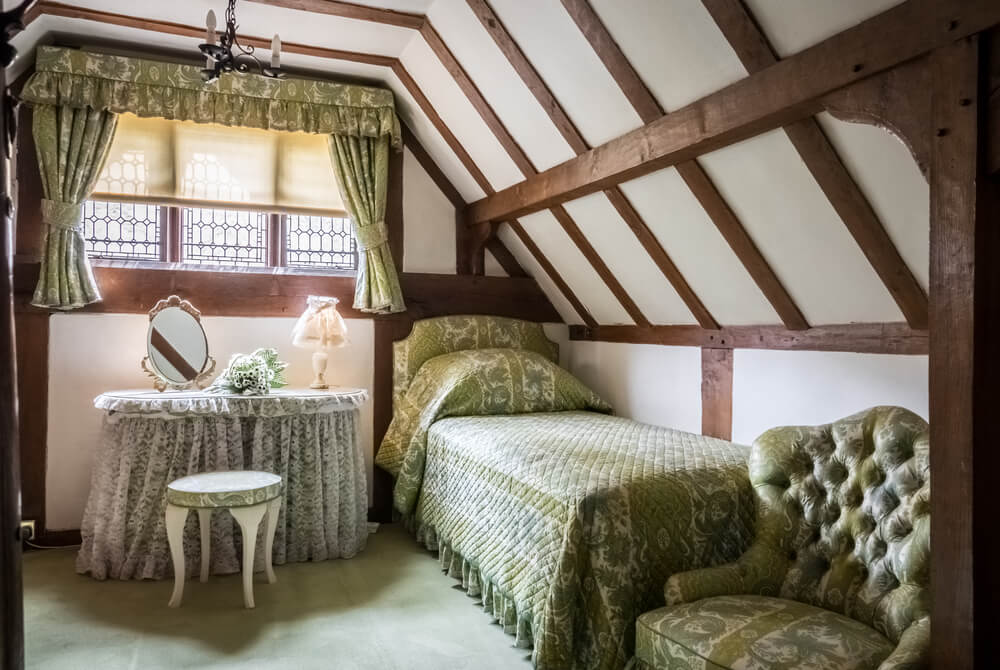 Interior de las casas Tudor.