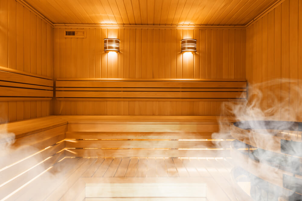 Limpieza de la sauna.