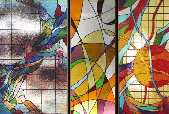 Vidrieras para estanterías.