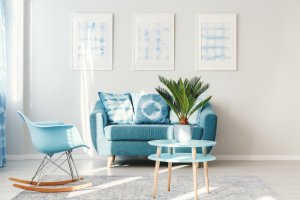 La sensación apacible del azul cielo