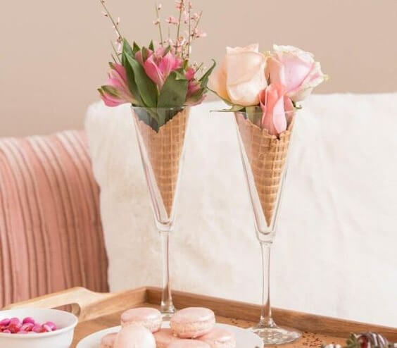 Dulces como centro de mesa.