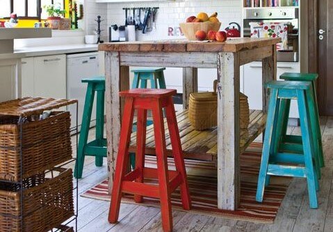 Mesa de cocina vintage.