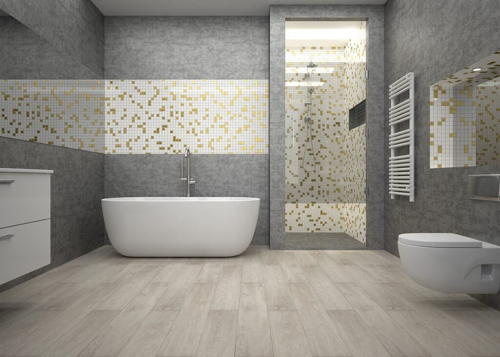 Vinyl flooring is practical and low-cost.