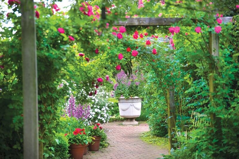 Jardín de estilo inglés.