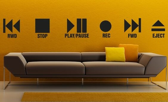 Vinilo de pared musical.