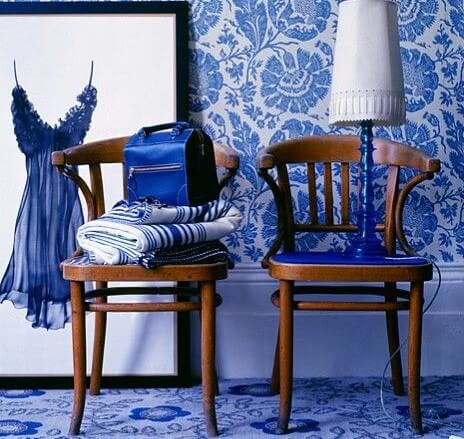 Decoración con azul Klein.
