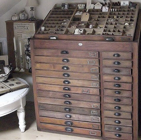 Mueble de imprenta.