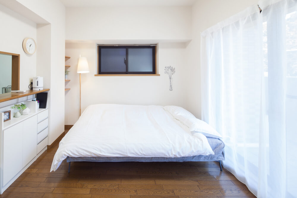 Ropa de cama para la habitación de invitados.
