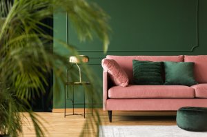 Salones en verde y rosa, dos colores tendencia