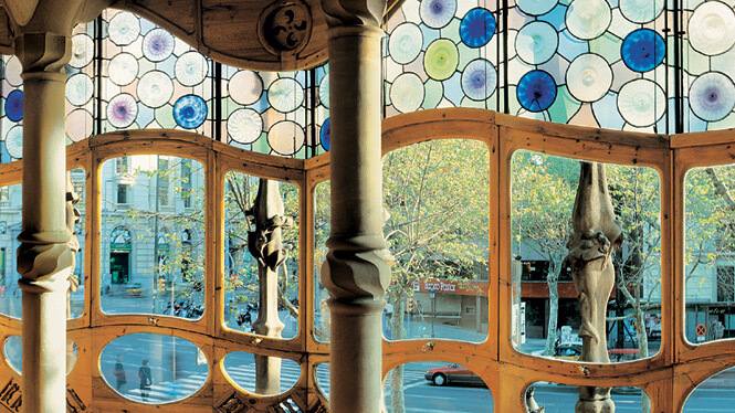 Vidrieras de la Casa Batlló.