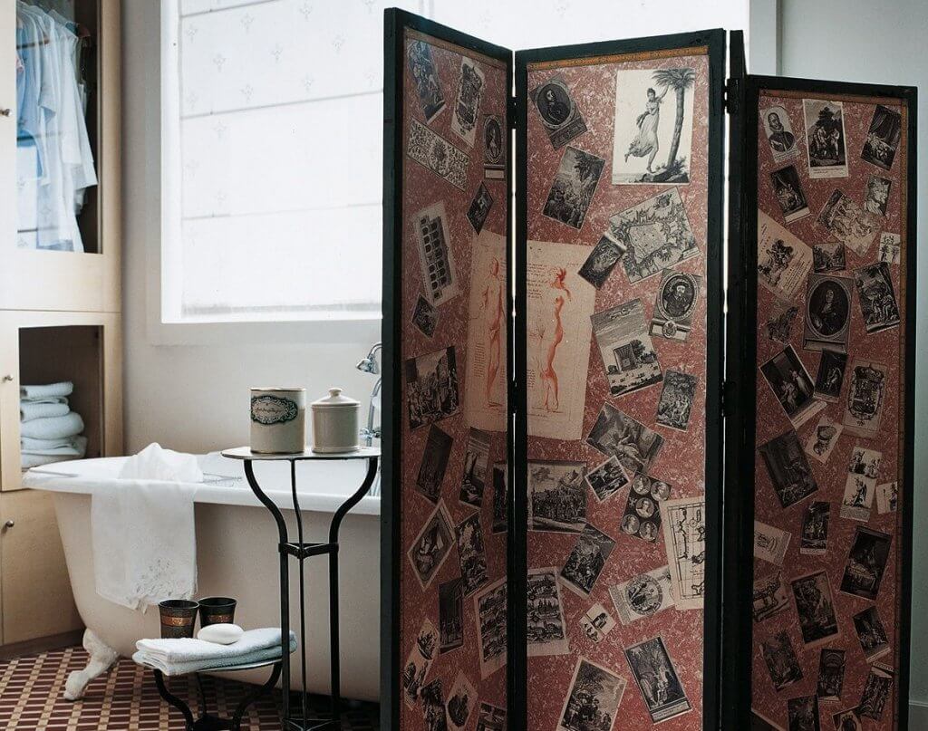 Biombo separador de bañera.