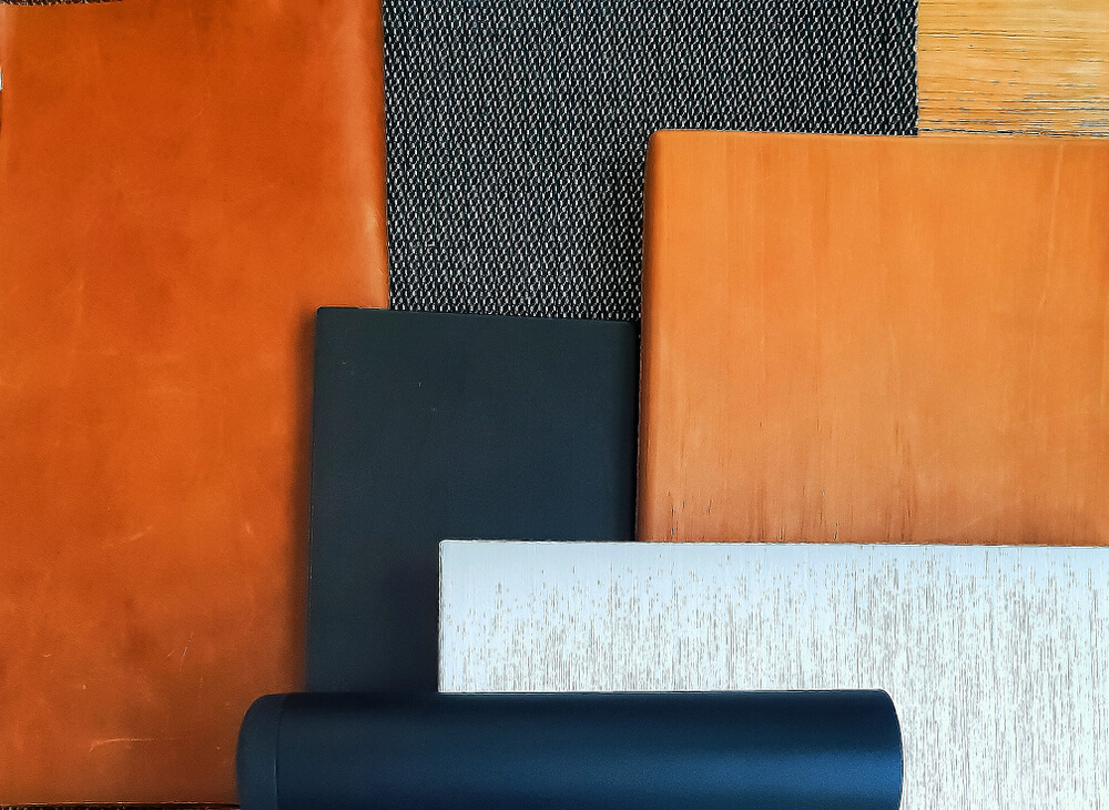 Moodboard con telas.