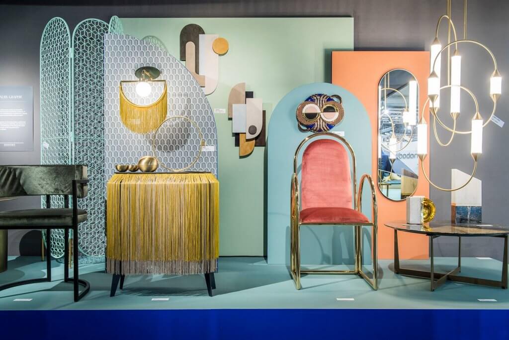 Objetos de diseño de la feria.
