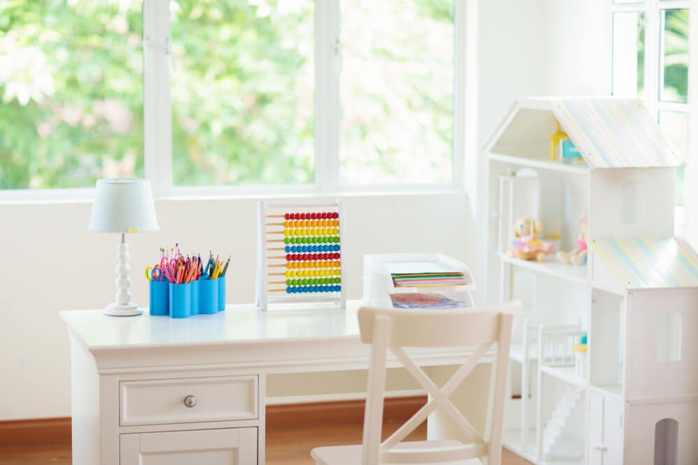 Study area for children's room.