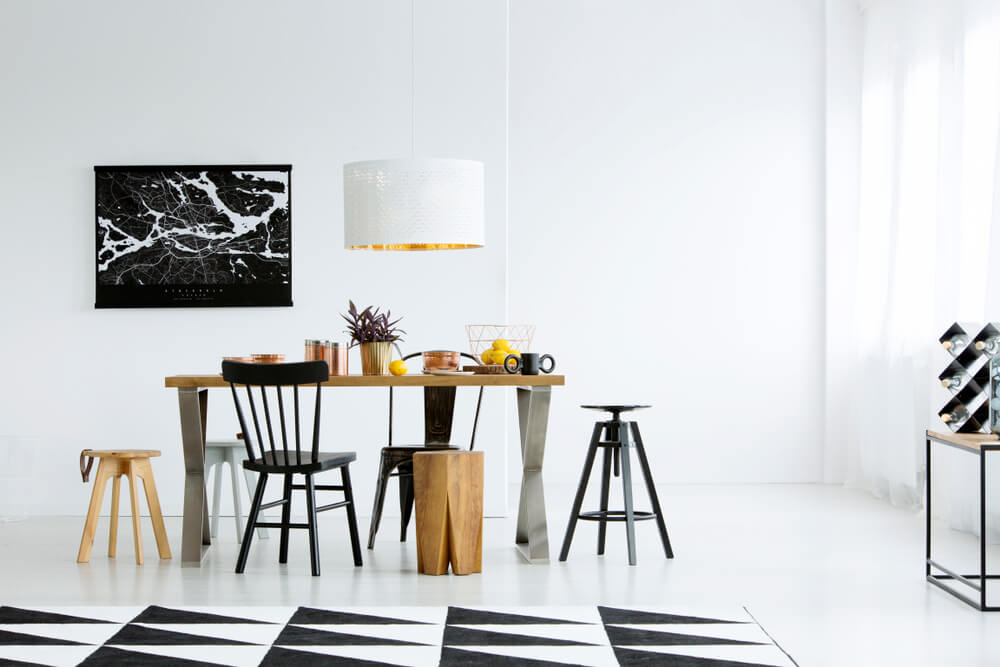 Inconvenientes de una mesa comedor recta.