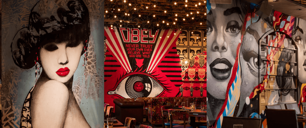 Uso de murales y grafittis