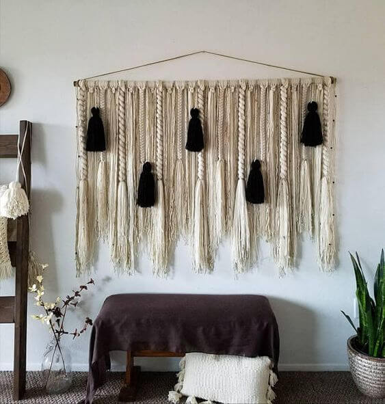 Mural de borlas paso a paso