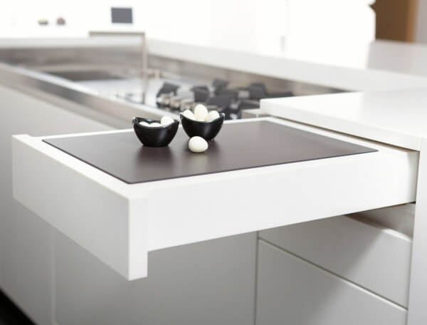 Encimera de cocina extensible
