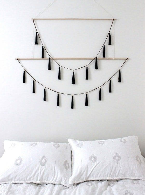 DIY de un mural de borlas