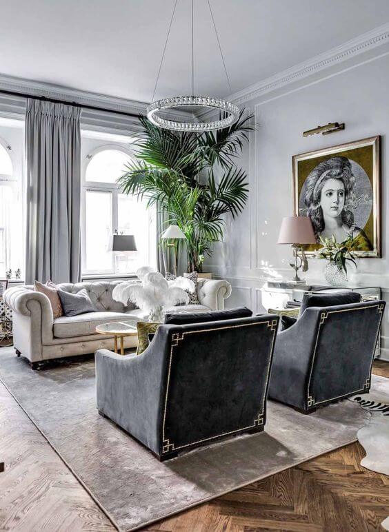 Decoración de interiores glam