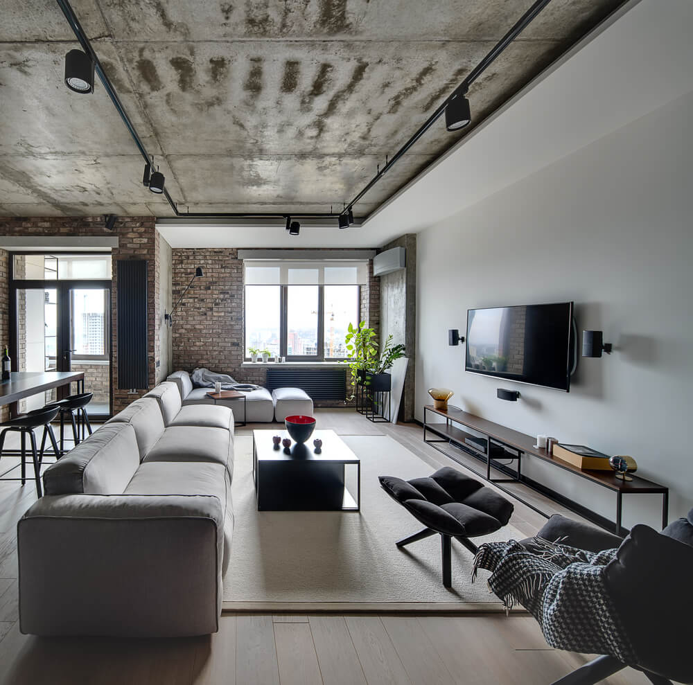 An industrial style loft.