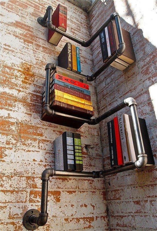 Libreros originales: con tuberías