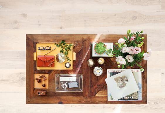 Orden en la mesa del centro