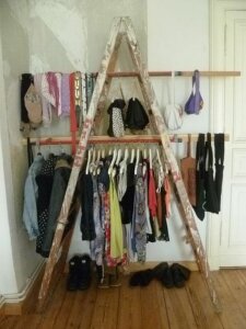 Vestidor realizado con productos reciclados