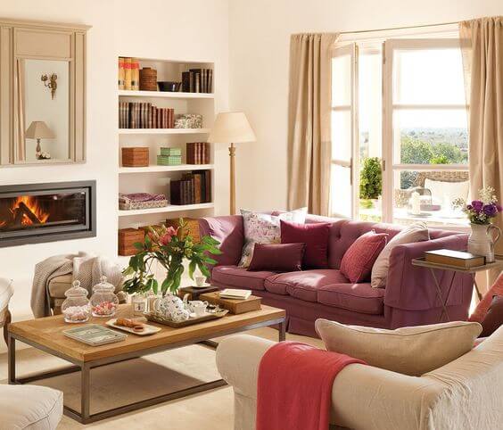 Poltroncina color vinaccia