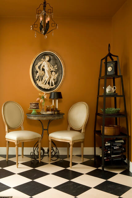 Paredes en color ocre