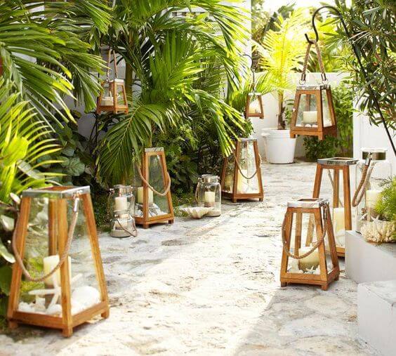 Faroles para el jardín