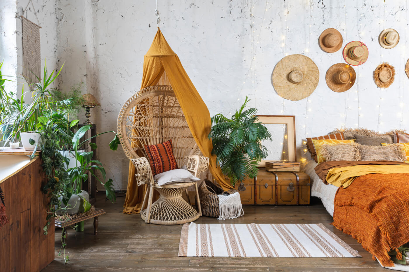 Estas son las claves para conseguir un dormitorio bohemio