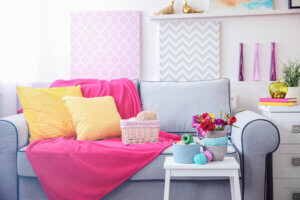 Combinación del rosa y el amarillo, un toque pop