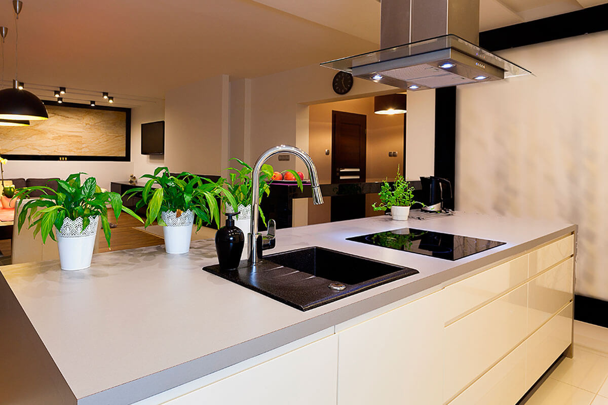 Add warmth to your white kitchen.