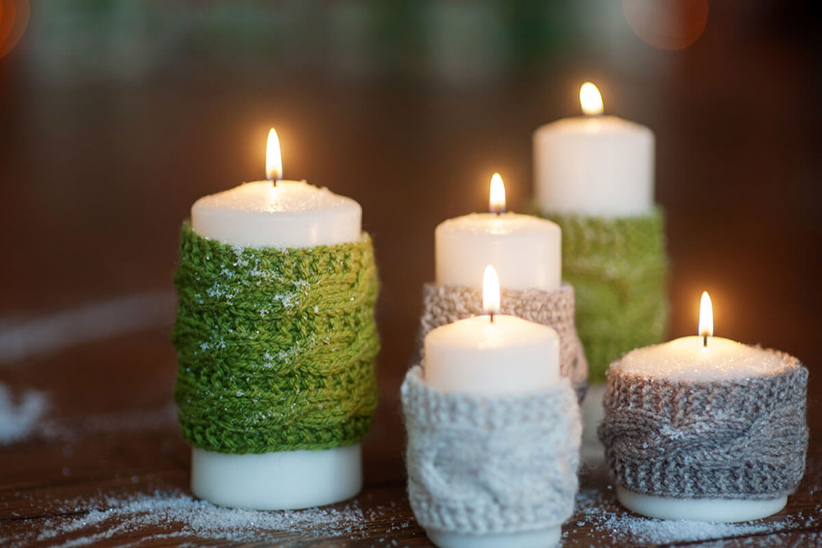 Para decorar las velas y los porta velas.