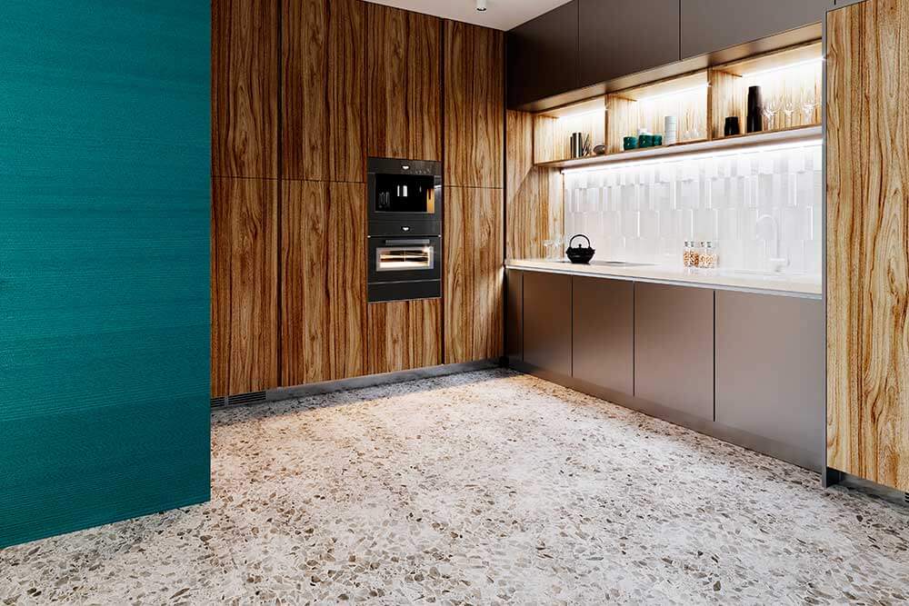 Use it on the floor or on the floor and walls at the same time.