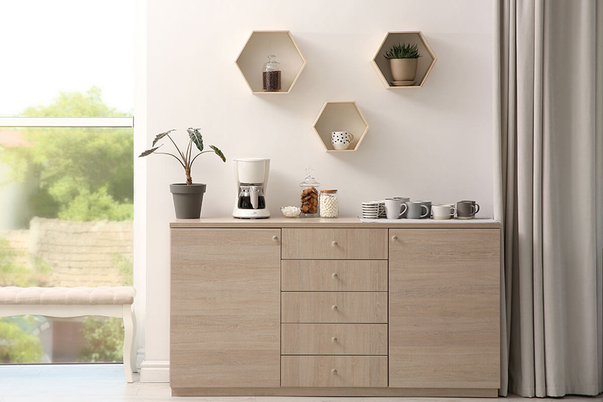 Take advantage of the space by installing shelves.