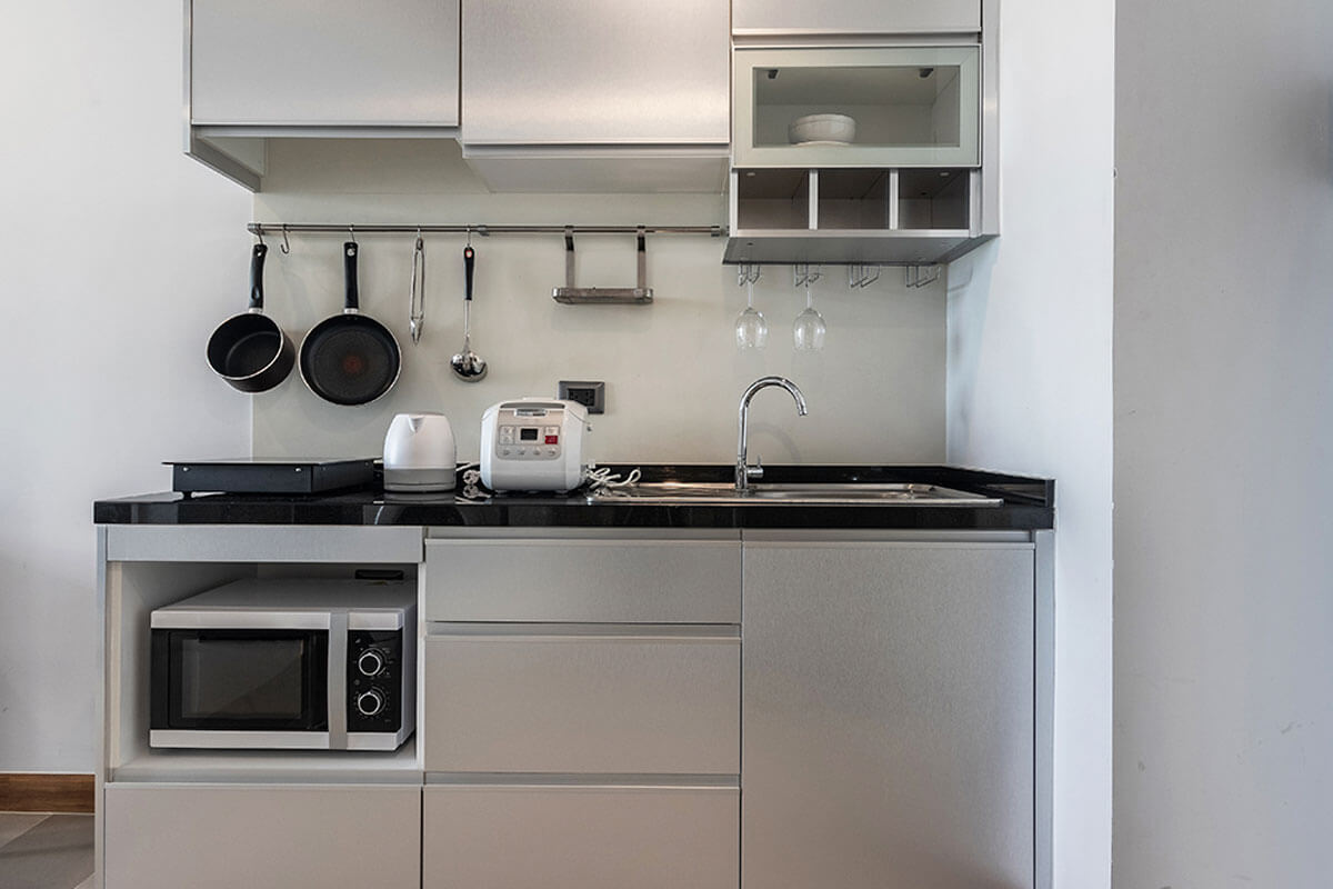 Place it on the low or tall cabinet.