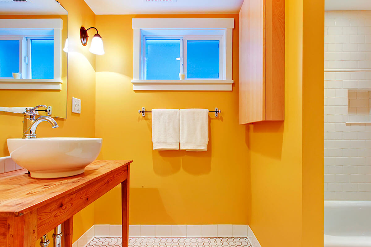 Orange or yellow is an excellent color.