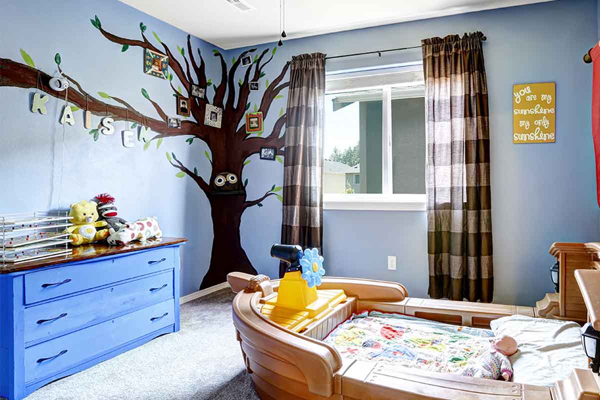 Muurschilderingen zijn populair wat kinderdecoratie betreft
