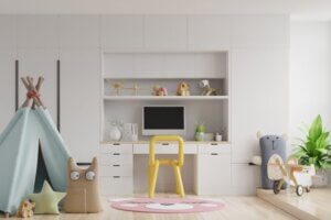 Zona de estudio para dormitorios infantiles