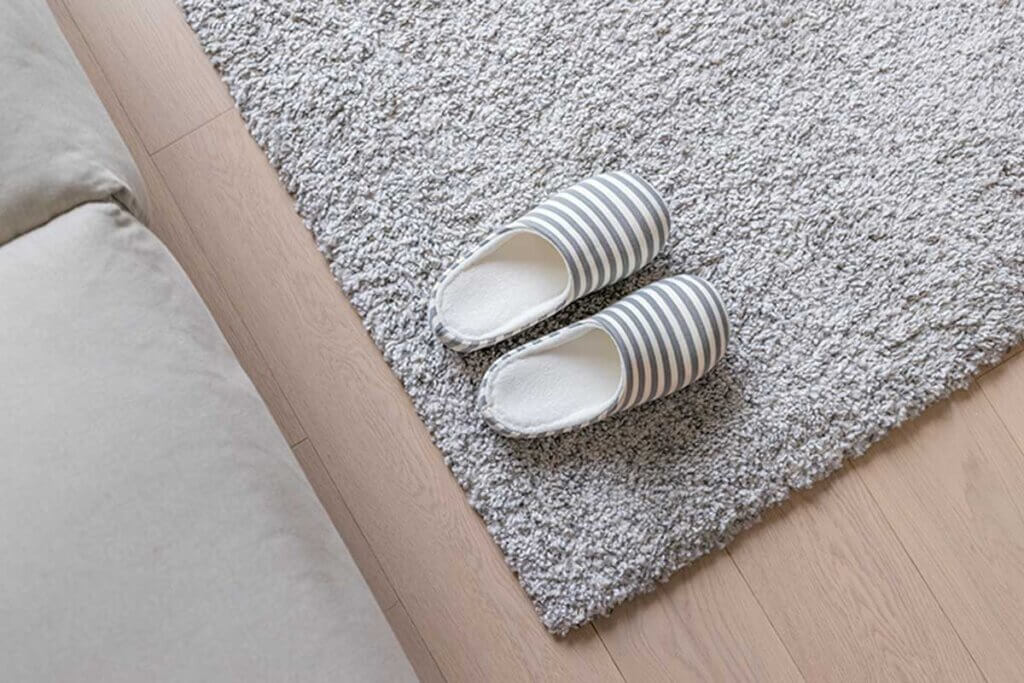 Wool rugs are very soft and warm, it is a great idea to put them next to the bed.