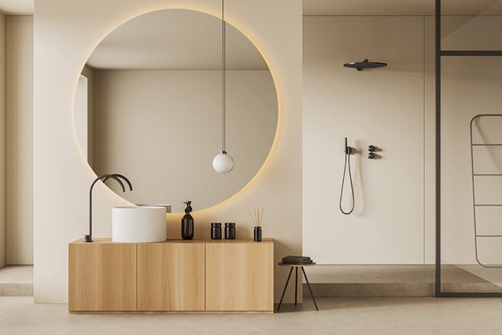 Mirrors (better if they have LEDs) are essential in a comfortable and functional bathroom.